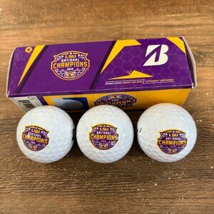 Bridgestone E12 LSU National Football Champions 2019 Golf Balls - Box of 3